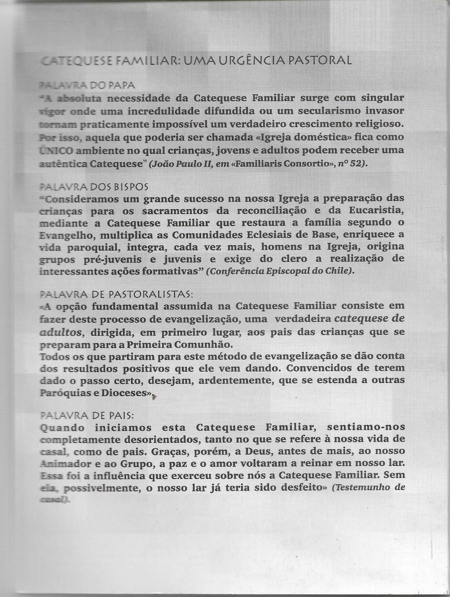Livro de Catequese - Manual do Catequista 1� ano 1 unid