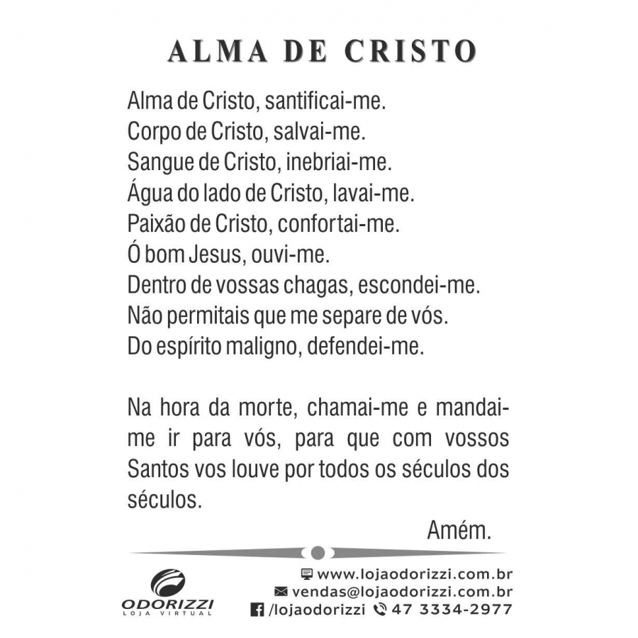 Santinho Alma de Cristo - 200 unid