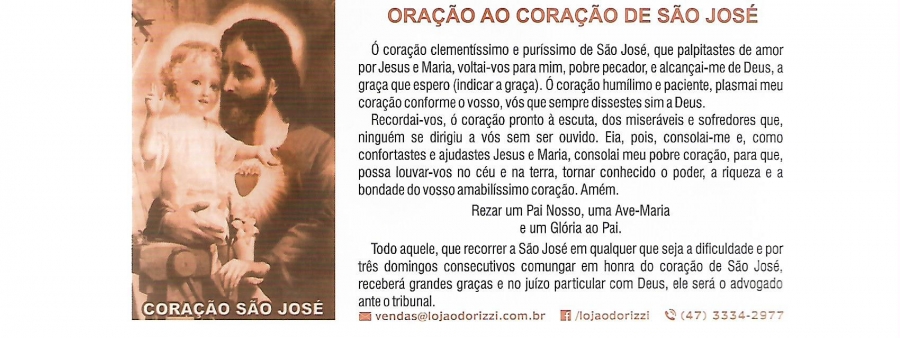 ORA��O AO CORA��O DE S�O JOS� - 100 unid