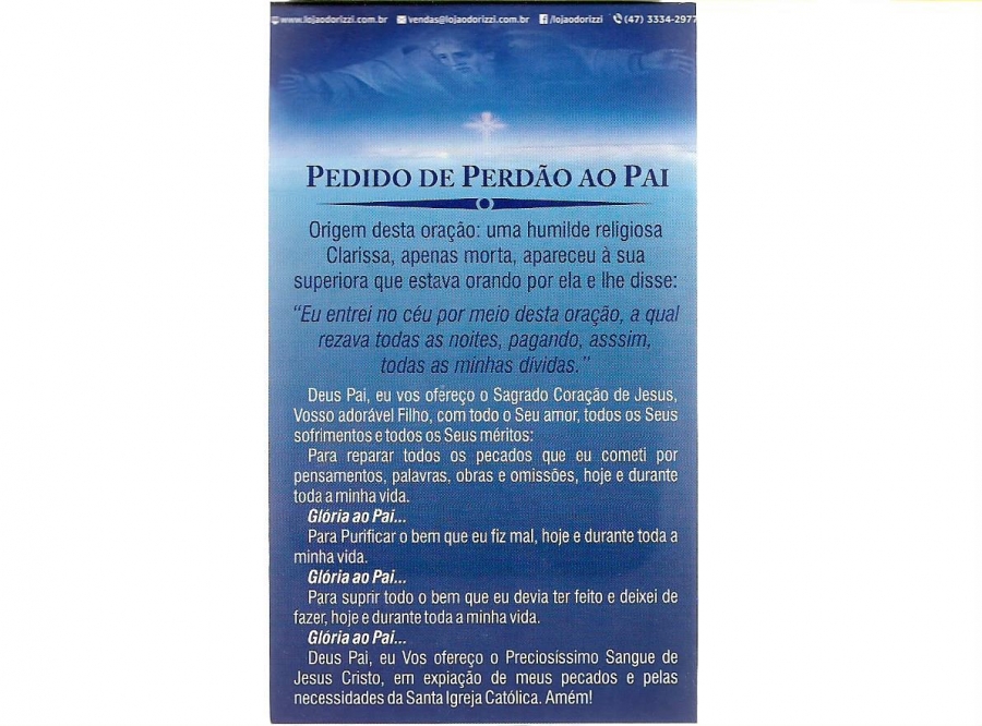 ORAÇÃO PEDIDO DE PERDÃO AO PAI - 200 unid