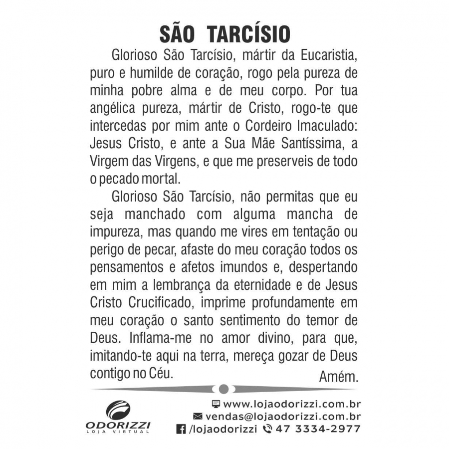 SANTINHO SÃO TARCÍSIO - 200 unid