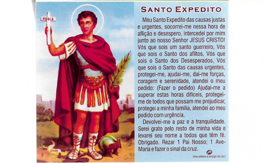 SANTINHO ORA��O SANTO EXPEDITO - 200 unid
