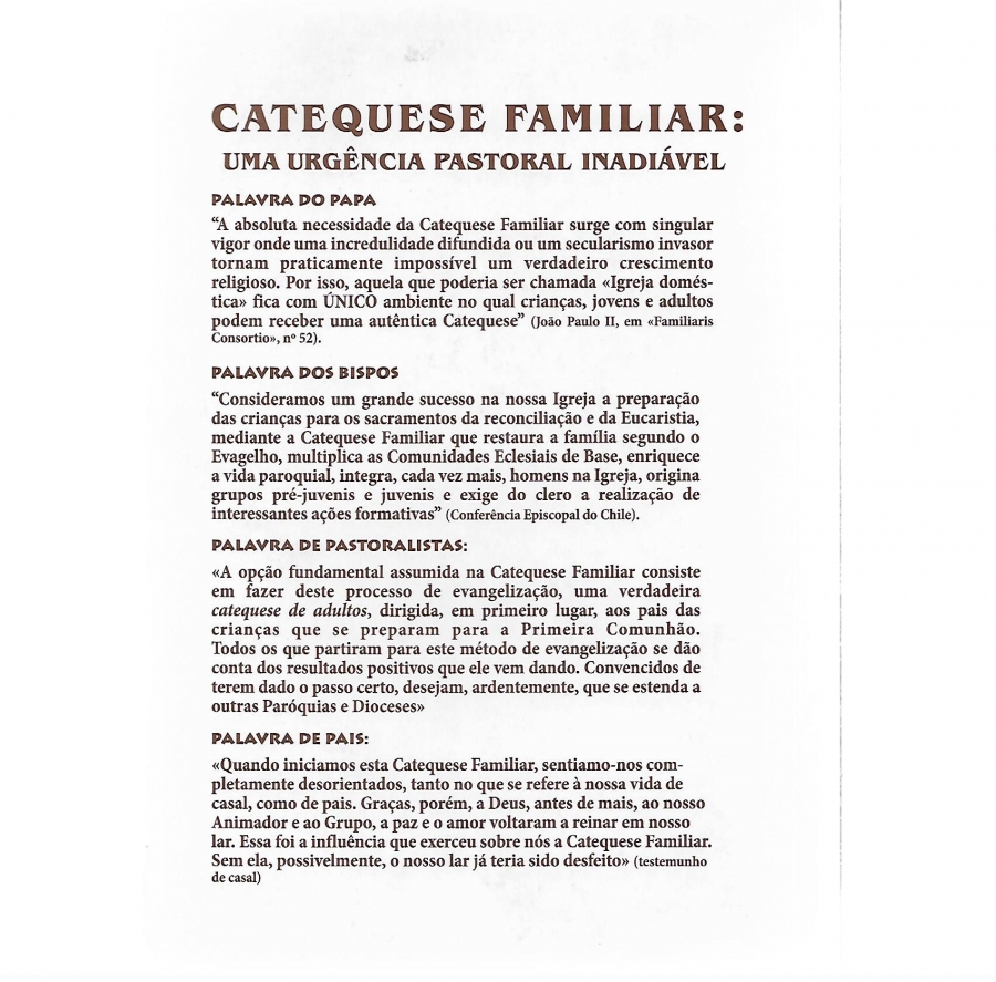 Livro de Catequese - Manual do Catequista 2� Ano 1 unid