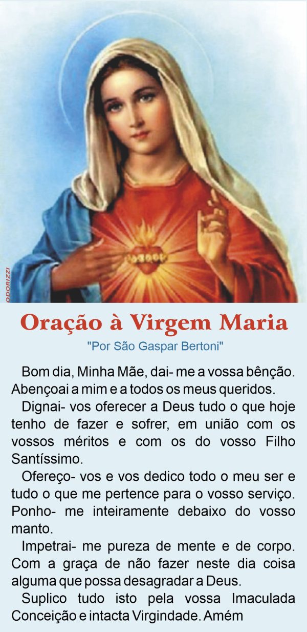 marcador de pagina 200 unidades ORA��O a Virgem Maria